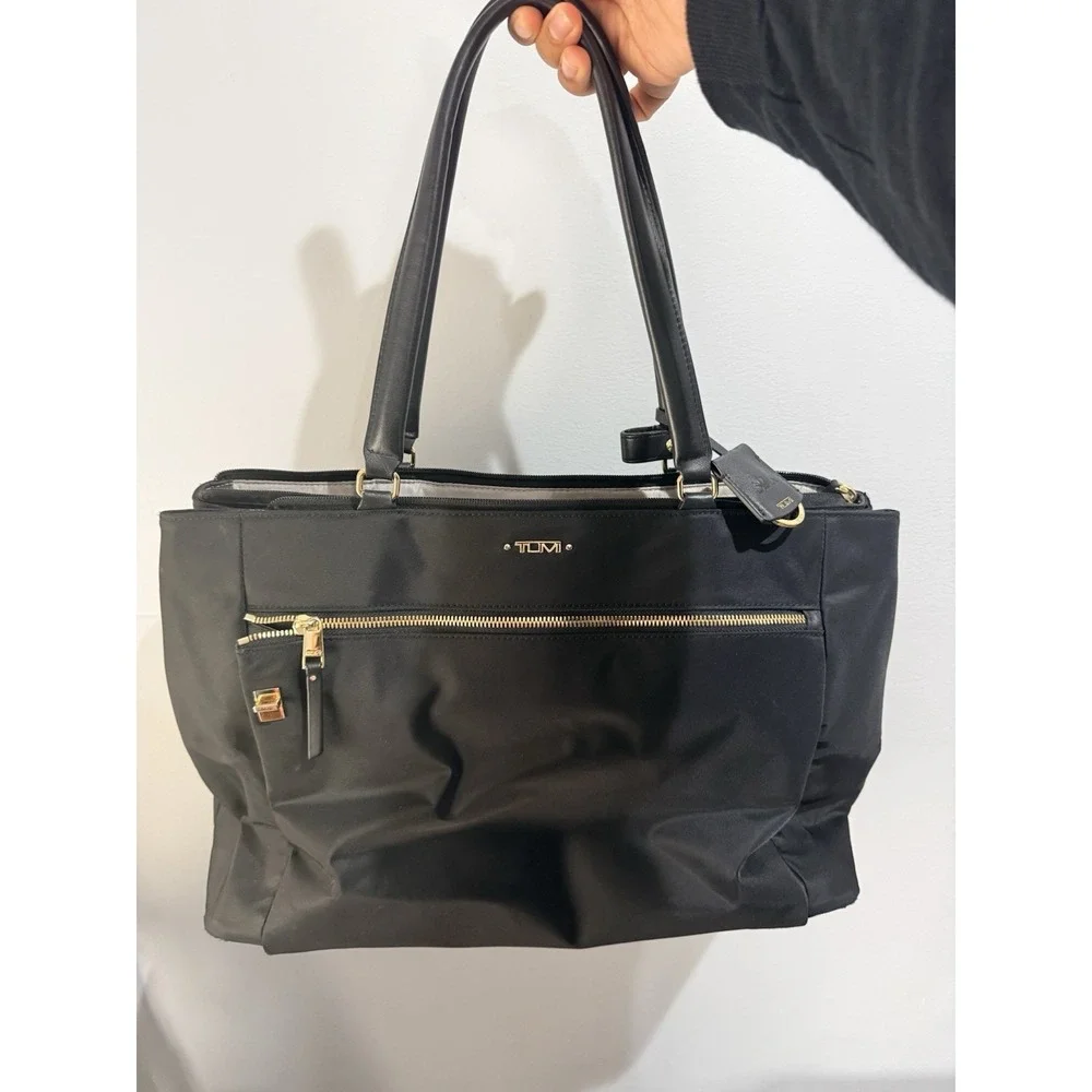 TUMI Sheryl Business Tote VOYAGEUR - Black With Gold‎ Hardware 1